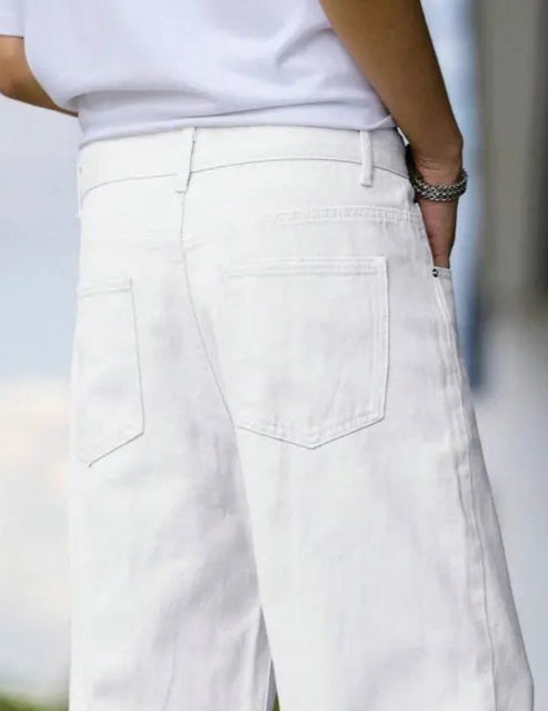 baggy jeans for mens//WHITE BAGGY JEANS