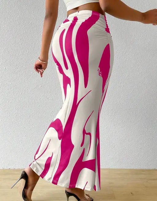 WOMEN PINK TRENDY SKIRT