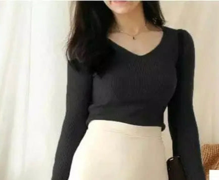 v neck top,tshirts & tunics ,top for woman/girls,styles top,designer top,western wear top,casual top,rib top,