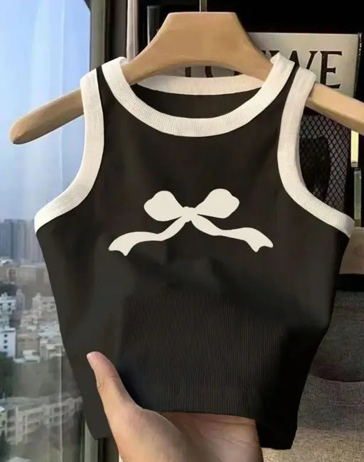 Glitsy Tank Top Cartoon Printed for Women's & Girl top