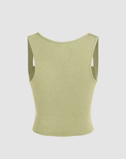 Ruched Square Neck Crop Top