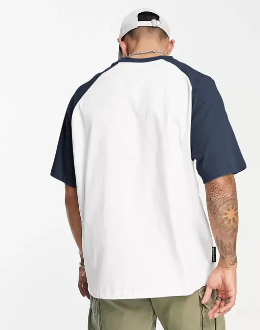 Maniac Men's Typography Oversize Round White Tshirts