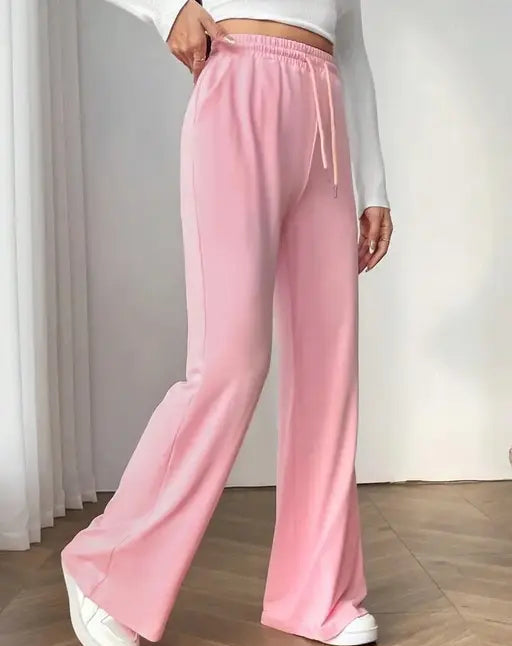 Beas Trend's Straight fit Plain Dori Baby Pink Jogger