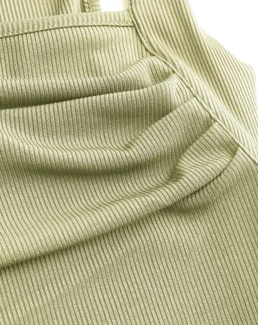 Ruched Square Neck Crop Top