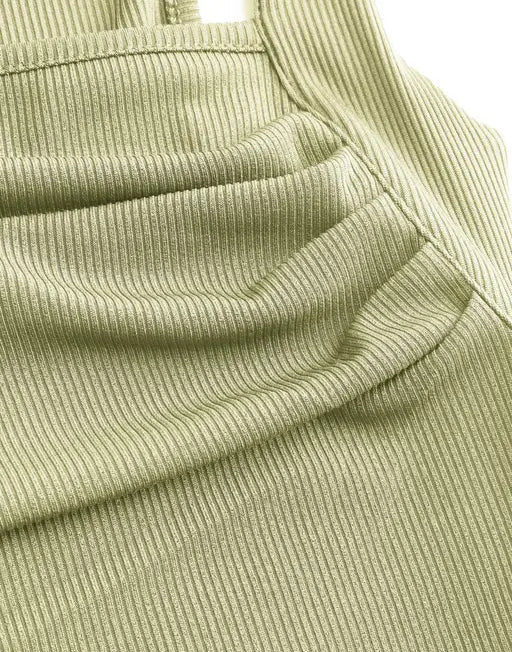 Ruched Square Neck Crop Top