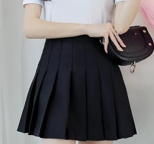 Women High Waist Pleated Skirt
