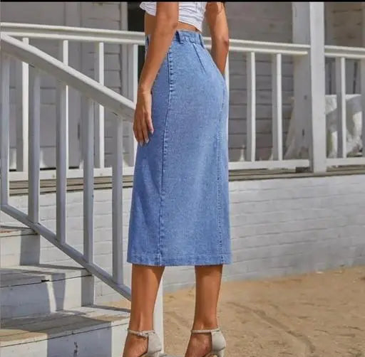 High Waist woman denim skirt