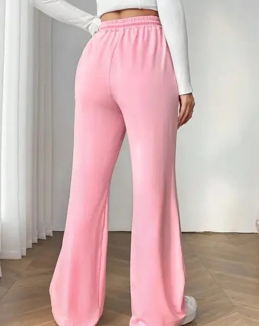 Beas Trend's Straight fit Plain Dori Baby Pink Jogger
