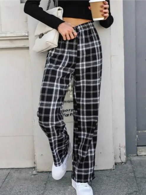 Women Western Trending & New Collection Winter and Summer Plaid Trousers