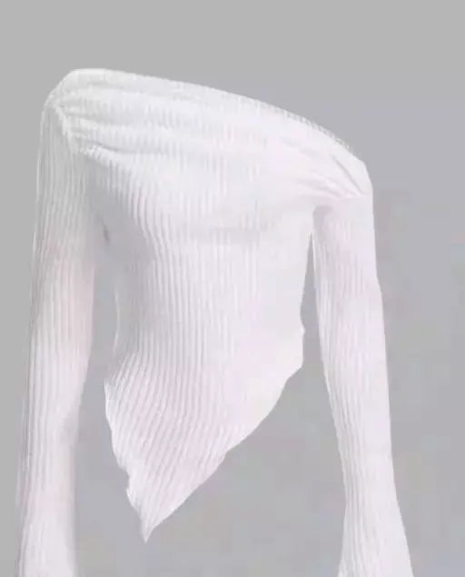 Trendy Piko of solder top Black