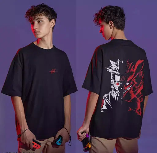 Anime Prited Cotton Blend Tshirt