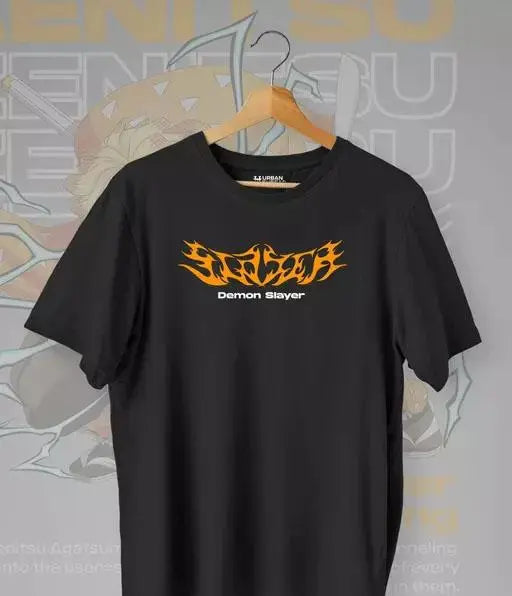 Demon Slayer Zenitsu Anime | Round/Crew Neck Printed t-shirt |