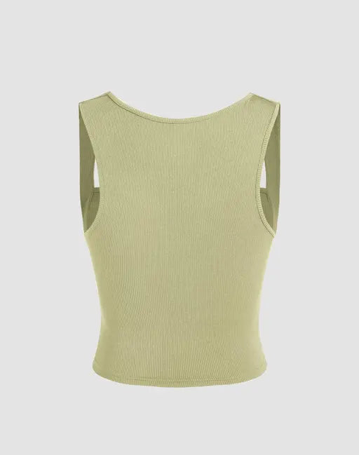 Ruched Square Neck Crop Top