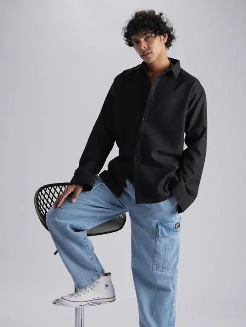 Black Waffle Pattern Premium Shirt