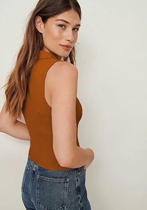 Trendy Collar White Tops & Tunics Woman's