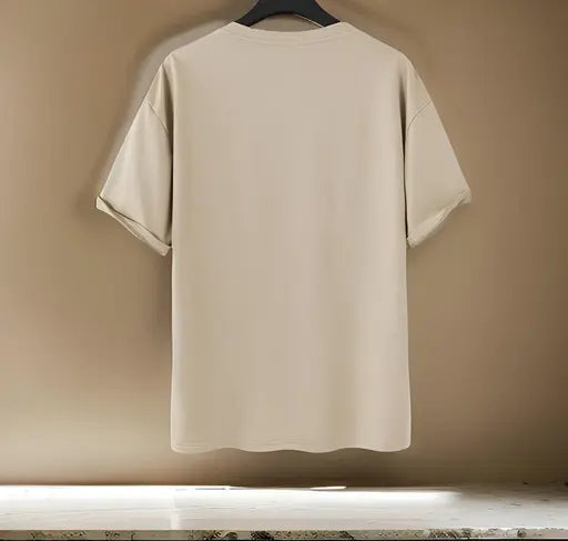 MENS STYLISH LAVENDAR COTTON BLEND OVERSIZED LOOSE FIT TSHIRT FASHIONABLE