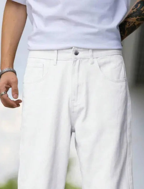 baggy jeans for mens//WHITE BAGGY JEANS