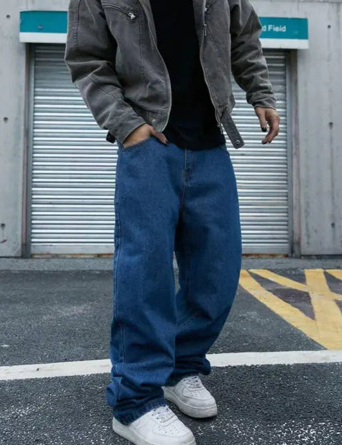 baggy mens dark blue jeans//baggy lose fit man jeans