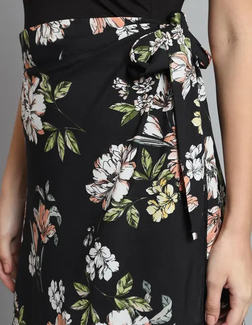 BODYFIGURE Women's Long Wrap Around Maxi Skirt