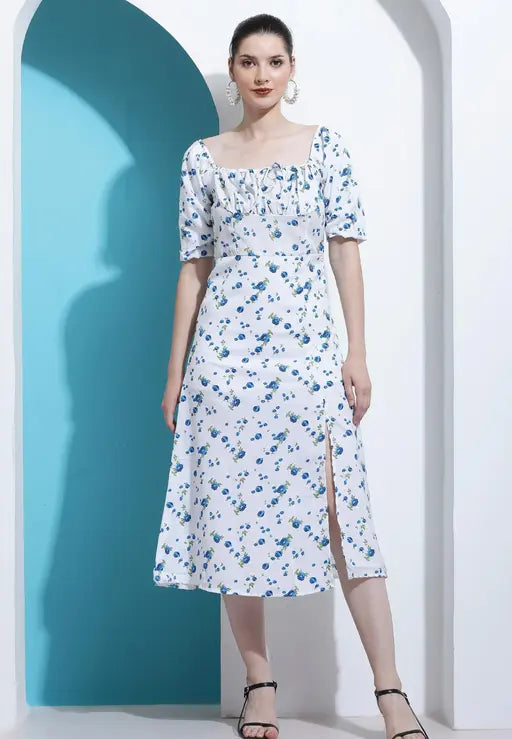 Women's Printed Knee Length Stylish n Comfy Dres